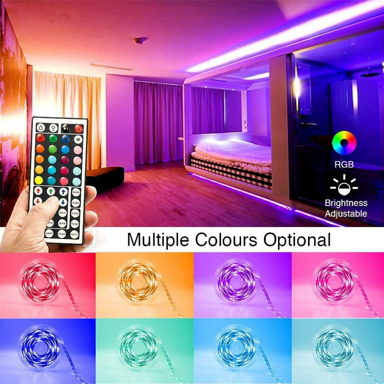 LED Strip Light, 49.2 Feet/15M LED Light Strip with 44 Keys Remote Control,  20 Colors Changing,RGB LED Strip Lights for Bedroom,TV, Bar, Kitchen,Party,Gift  for Holiday 