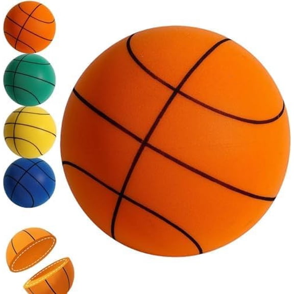 2024 Silent Basketball Dribbling Indoor, Silent Foam Basketball, Indoor Training Foam Ball No Noise No Sound Basketball
