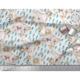 thumbnail image 3 of Soimoi Cotton Voile Fabric Snowflake & Polar Bear Animal Printed Craft Fabric by The Yard 56 Inch Wide, 3 of 3