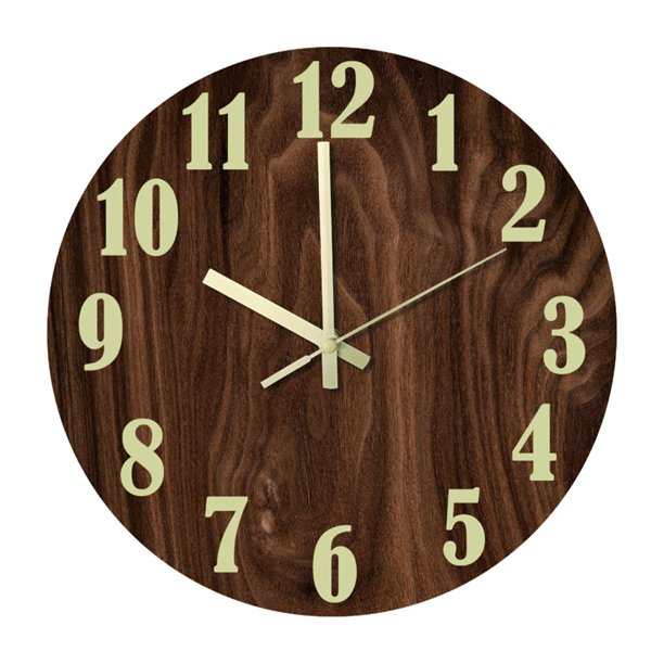 Reloj de pared luminoso, silencioso, con luz oscura y moderno. A