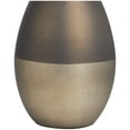 thumbnail image 5 of DecMode 8" x 17" Bronze Glass Abstract Colorblock Decorative Jars with Gold Accents and Silver Wave Designed Top, 1-Piece, 5 of 8