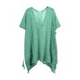 thumbnail image 3 of Bovxnpu Summer Short Sleeve T Shirts Pullover Top Undershirt Cover Up V Neck Knit Mesh Cover Up Sunscreen Light Summer Tops (Women's or Women's Plus), 3 of 4