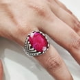 thumbnail image 6 of AAA Ruby Corundum Mens Ring, Natural Ruby Corundum Ring, July Ring, Silver Jewelry, 925 Silver Ring, Gift, Heavy Mens Ring, Arabic Design, Ottoman Style Ring, Christmas, Turkey Mens Signet Ring, 6 of 8