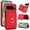 Red, variant on For Google Pixel 10 /10 Pro Case Wallet Card Holder,Premium PU Leather Back Flip Kickstand Folio Case,RFID Blocking Ring Holder Shockproof Magnetic Women Men For Google Pixel 10 /10 Pro,White