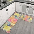 thumbnail image 2 of Pioneer Flower Floral Print Pattern Kitchen Rugs Sets Of 2,Anti Fatigue Kitchen Mat Rugs Non Slip Washable,Decorative Kitchen Floor Mats for Kitchen,Sink,Laundry,17"x30"+17"x47", 2 of 7