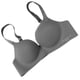 thumbnail image 5 of Sujetador sin costuras para mujer, ropa interior inalámbrica con letras, copa fina, sujetador Hacer subir para niñas, gris oscuro, 32 / 70AB Advancent AP001148-25B, 5 of 7