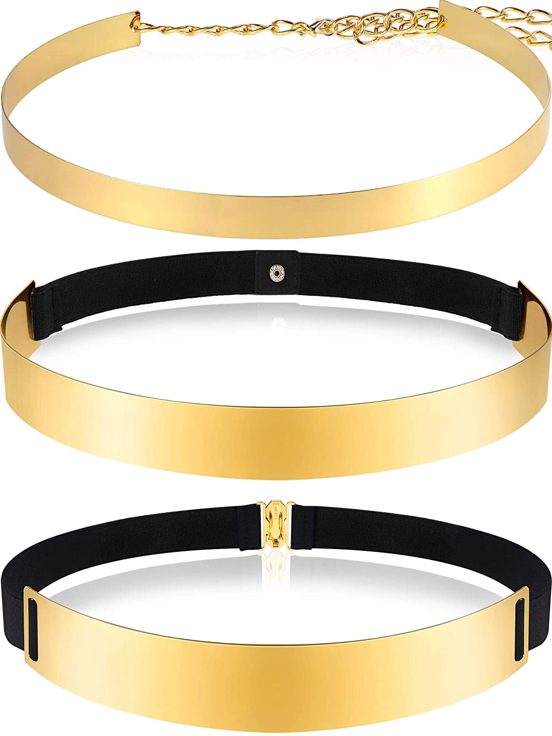 Fashion Belts Metal Waist Belt Shiny 