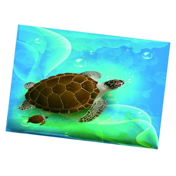 Tortuga acuario fondo cartel pecera decoración paisaje 61X41cm Yuyangstore Fondo de pecera Pegatina