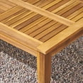 thumbnail image 5 of GDF Studio Beacher Outdoor 6 Piece Wood and Wicker Chat Set, Mixed Mocha, 5 of 9