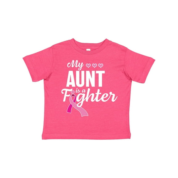 Inktastic Breast Cancer Awareness My Aunt is a Fighter Boys or Girls Toddler T-Shirt
