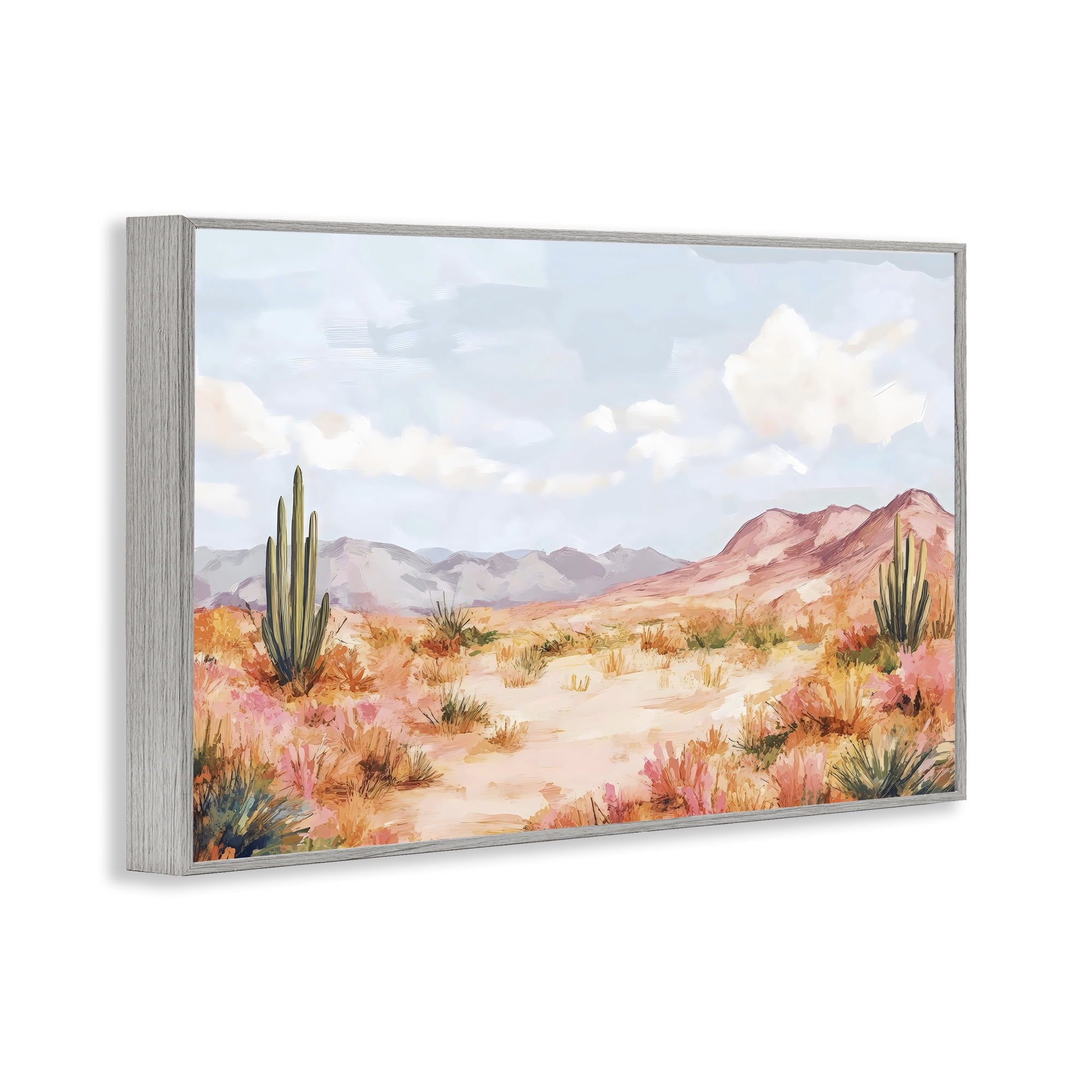 Stupell Industries Pastel Desert Dream Sunset Gray Framed Giclee Art, design by Creative Studio