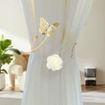 thumbnail image 4 of chaungfeng Metal Butterfly Curtain Tieback Flower, Personalized Curtain Buckle Curtains Tie Backs (White), 4 of 6