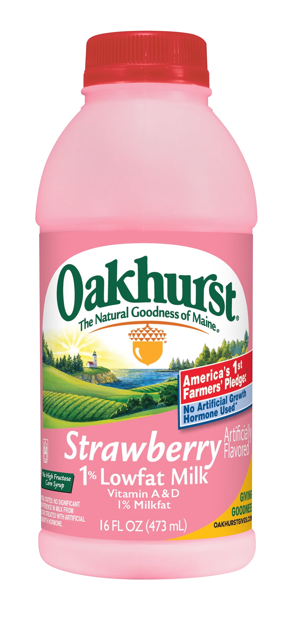 Oakhurst Fat Free Strawberry Milk 1 Pint Walmart Com Walmart Com