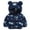 Navy, variant on CHEEREAM Hooded Puffer Jacket for Toddler Girls Boys Winter Coat Lightweight Print Down Outwear Cute Bear Ears Kids Outwear