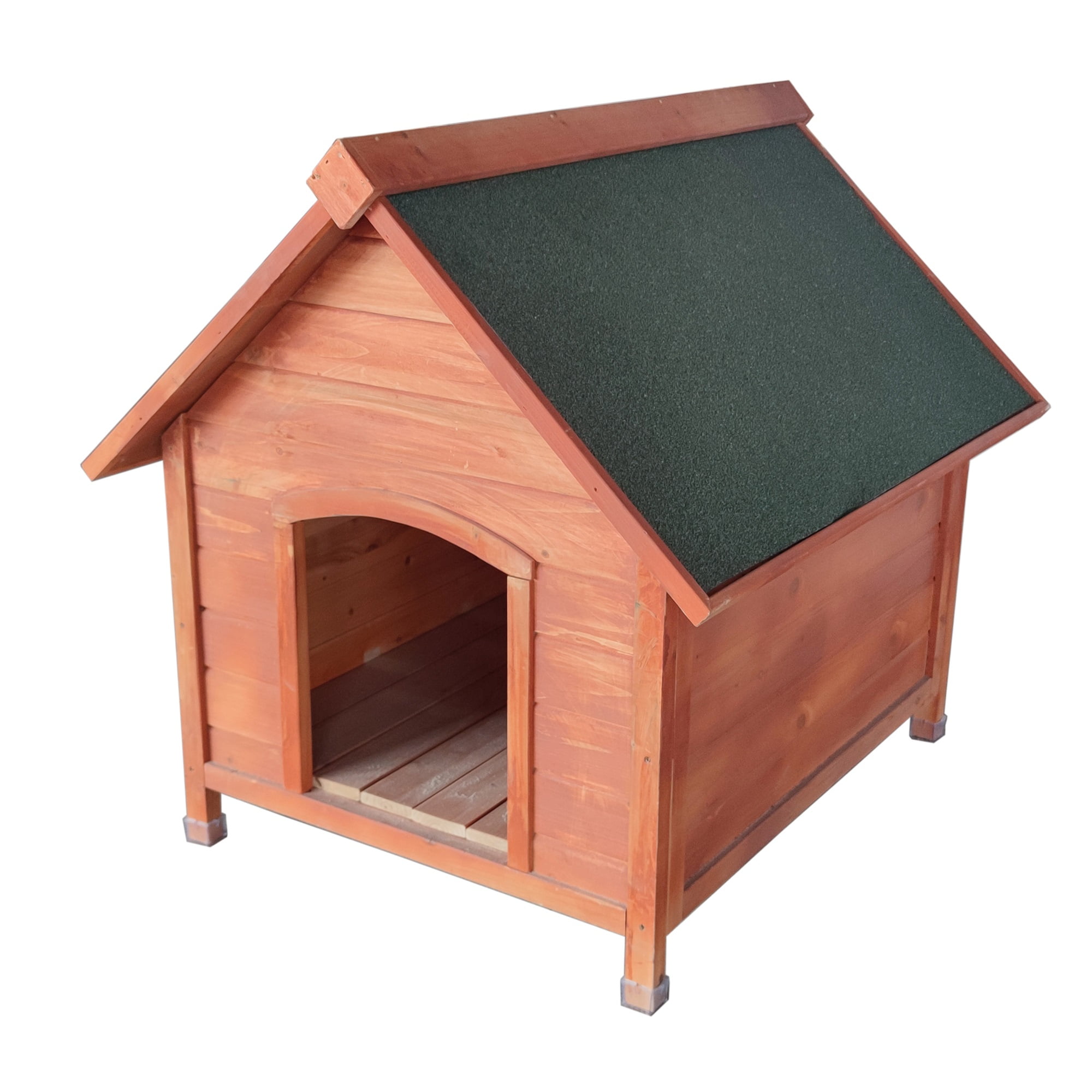 Pefilos 35" Wooden Dog House for Outdoor Puppy Shelter Kennel Dog Crate Pet House, Orange Pefilos 35" Wooden Dog House for Outdoor Puppy Shelter Kennel Dog Crate Pet House, Orange