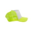 thumbnail image 4 of Top Headwear Blank Trucker Hat - Mens Trucker Hats Foam Mesh Snapback White/Neon Yellow, 4 of 4