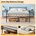 thumbnail image 6 of Metal Twin Bed Frame - Headboard and Footboard with Iron Heart Design, Twin Size Platform Bed for Boys and Girls, No Box Spring Needed, Easy Assembly, 6 of 9