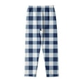 thumbnail image 2 of RMGVDSD Girls Summer Pants Children's Casual Plaid Pajamas Pants Soft Elastic Waist Pj Bottoms Comfy Long Pants With Pockets Vintage Denim Pants For 9-10 Years, 2 of 4