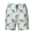 thumbnail image 4 of Lsque Mens Swim Trunks Cartoon Sea Turtle Pattern - Bathing Suit Compression Liner - Beach Swim Shorts Swimwear - (S-3XL) - Stretch Quick Dry -Medium, 4 of 9