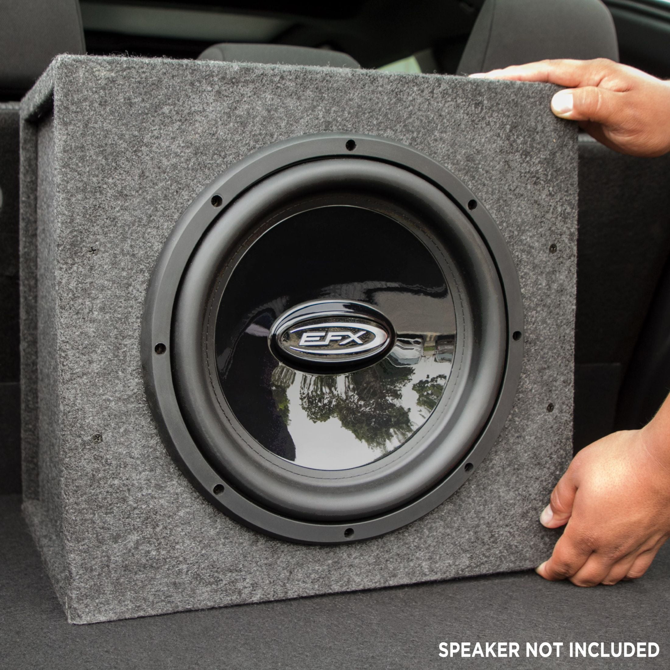 (2 pack) Scosche SE12KT-WM1SD 12 in. Single Car Subwoofer Cabinet Enclosure Box 16 x 17  x 20 in Gray Carpet