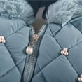 thumbnail image 5 of QUDDERR 1-5T Girl's Hooded Coat Jacket for Kids Toddler Winter Thickened Parka Coat Girls Warm Cotton-Padded Outwear, 5 of 9