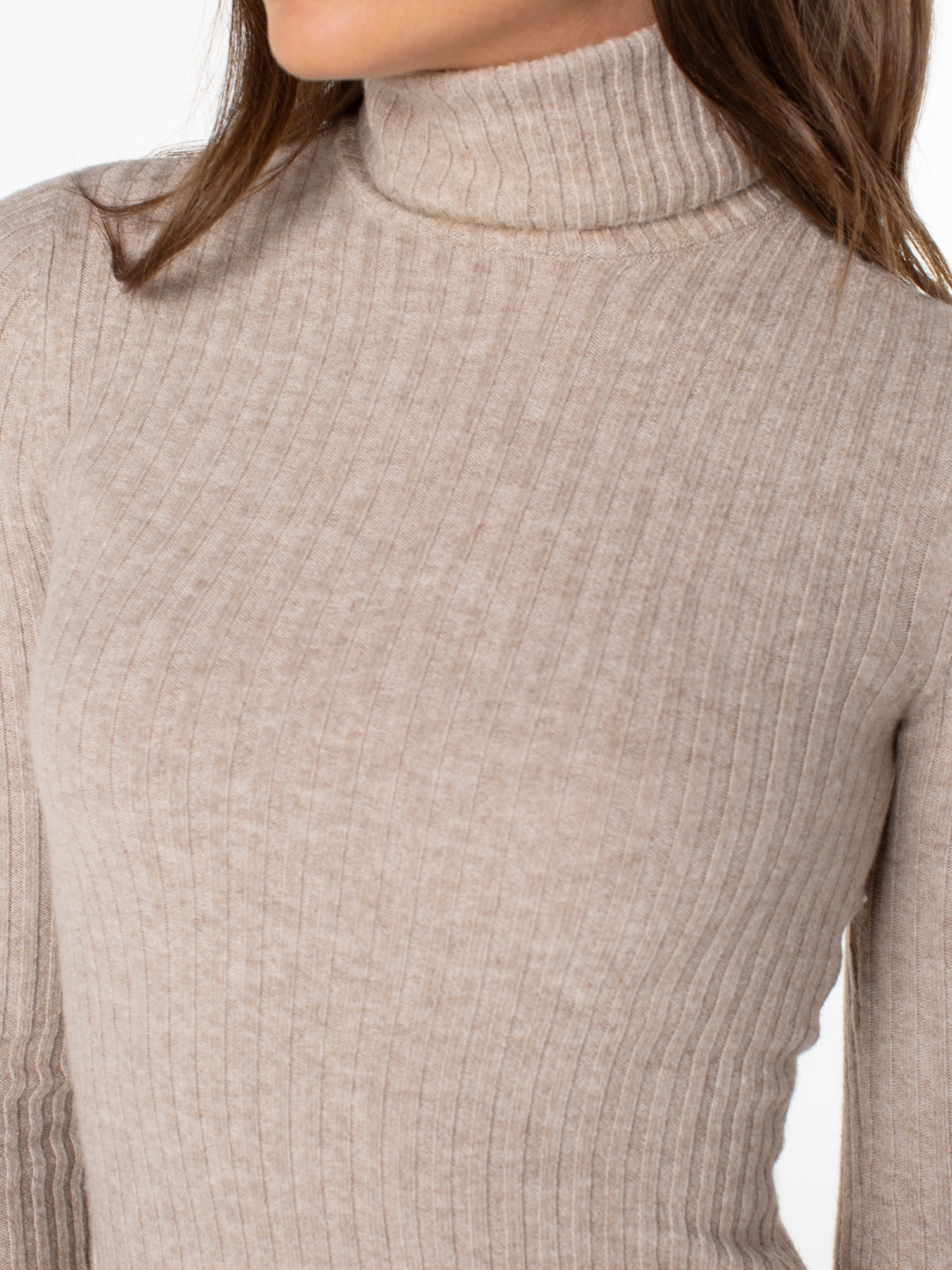 Celebrity Pink Women's and Women's Plus Long Sleeve Turtleneck Sweater Top, Sizes XS-4X