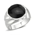 thumbnail image 1 of High Polished No Plating Stainless Steel Ring with Epoxy, Jet - Size 9, 1 of 1