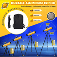 thumbnail image 4 of Telescope for Adults & Kids, 80mm Aperture 500mm Portable Refractor Telescope for Astronomy Beginners, with Tripod, Stickers, Smartphone Adapter, Backpack, 4 of 8
