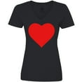 thumbnail image 3 of Inktastic Red Heart Women's V-Neck T-Shirt, 3 of 5
