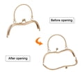thumbnail image 5 of Uxcell Metal Purse Frames, 7.5" 2Pack Kiss Lock Clasp Frame for Coin Bags Sewing DIY, Gold, 5 of 6