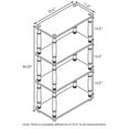 thumbnail image 5 of Furinno 23.6 W x 11.6 D x 43.25 H 4-Shelf Decorative Shelves, Americano and Black, 5 of 5