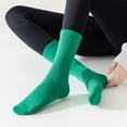 thumbnail image 3 of Comfortable Fashion Athletic Socks for Women, Solid Color, Above Ankle Crew Stretch Socks for Girls, 3 of 8