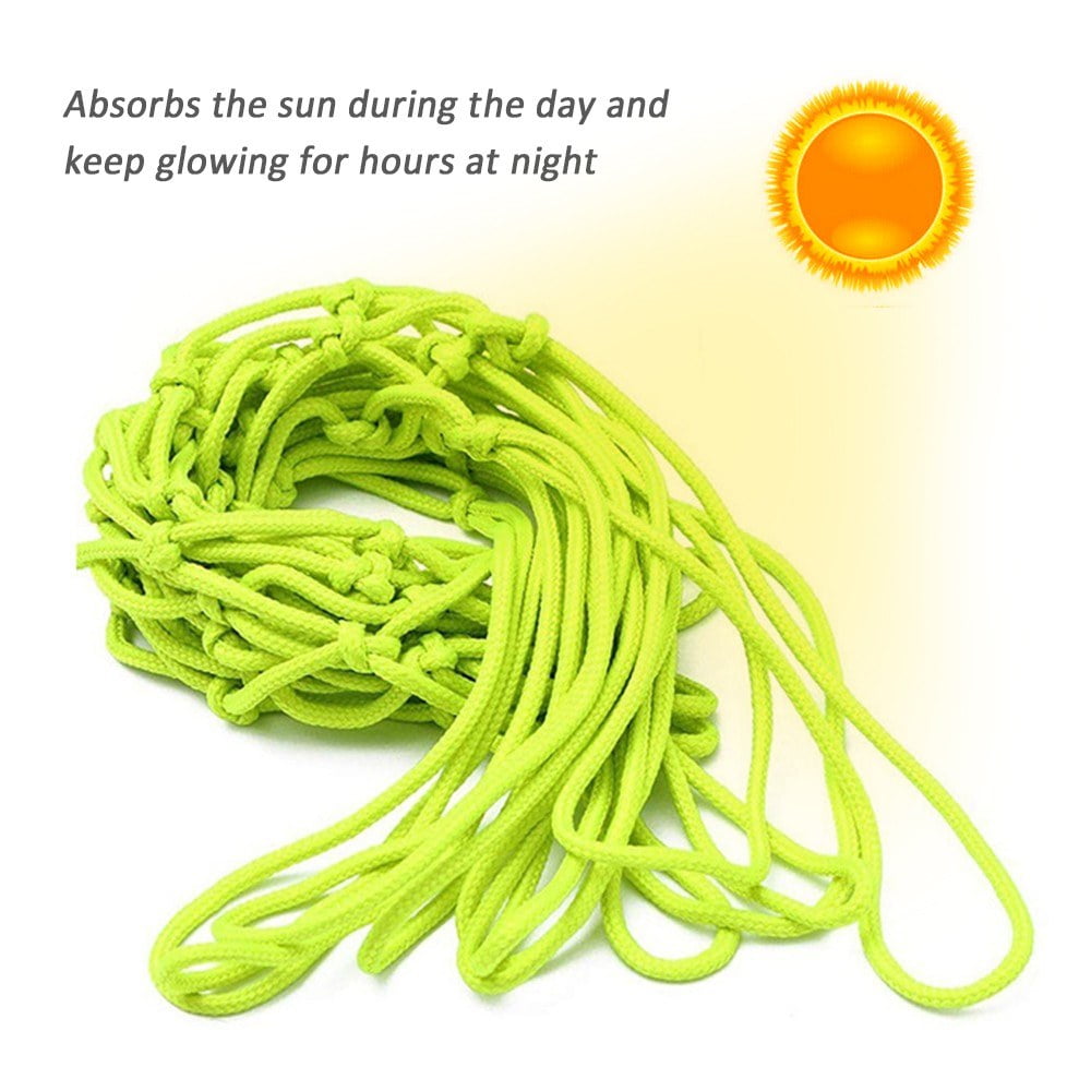 Nylon Glowing Basketball Net Standard Size 12 Loops Nightlight