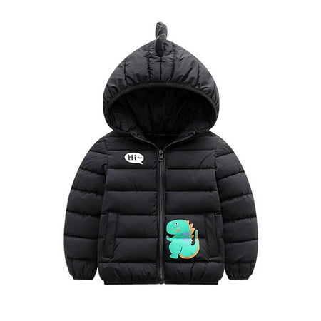 

Baby Girl Puffer Jacket Kids Toddler Boys Cartoon Winter Coats Dinosaur Snowsuit 1-6T
