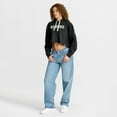 thumbnail image 3 of Women's Fanatics Black Las Vegas Raiders Oversized Hometown Heritage Cropped Hoodie, 3 of 5
