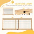 thumbnail image 4 of PawHut Freestanding Pet Gate with 41"-72" Adjustable Length, Natural, 4 of 10