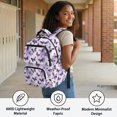 thumbnail image 4 of Chririnla Breathable Zaino per bambini per la scuola for Elementary School Daily Use, 600D Polyester Lightweight School Bag, Watercolor Purple Butterfly Print, 4 of 10