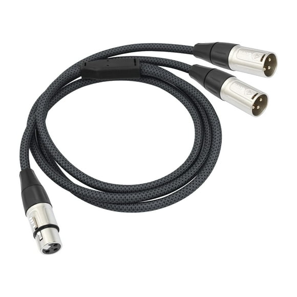 Cable divisor XLR Devinal balanceado hembra a doble macho de 1,5 m