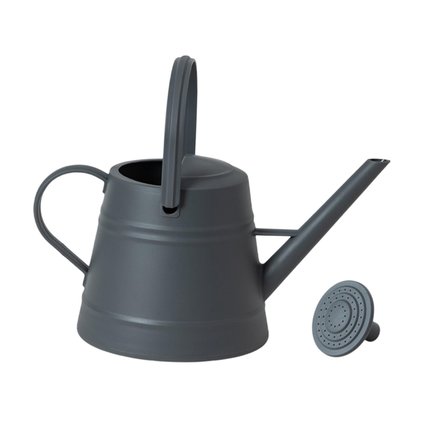 figatia Long Spout Water Can Flower Watering Can Enlarged Water Inject Port Gardening Tool Plant Watering Device for Household Garden Dark Gray