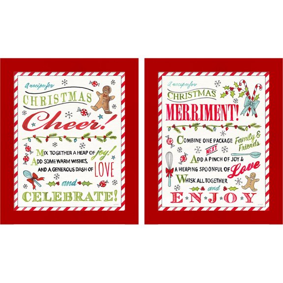 Great Art Now Baked with Love A by Anne Tavoletti, 2 Piece Framed Art Set Each 10"W x 12"H