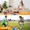 thumbnail image 5 of Platports Kids Outdoor Backyard Playground Seesaw: Swivels and Rotates 360 Degrees Teeter Totter at Home for Youth Junior Age 3 4 5 6 7 8, 5 of 7