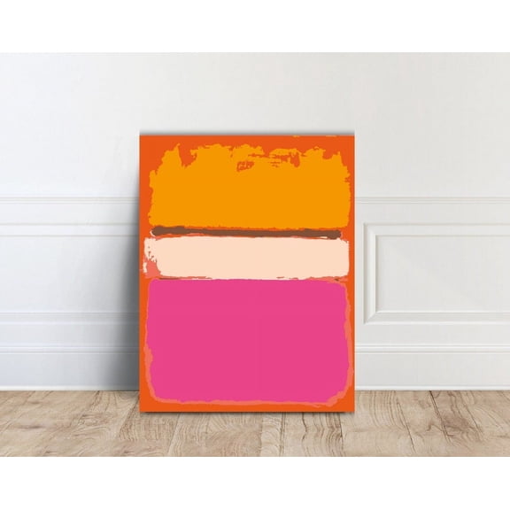 Kna Prints - 1 Pc Poster Mark Rothko Pink Yellow Wite Wall Art, Mark Rothko Style Wall Art, Mark Rothko Minimalist Art, UNFRAMED-8x12