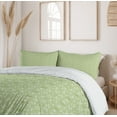 thumbnail image 6 of Ambesonne Abstract Duvet Cover Sets, Jumble Monochrome Damask, 2-Queen, Pale Olive Green White, 6 of 7