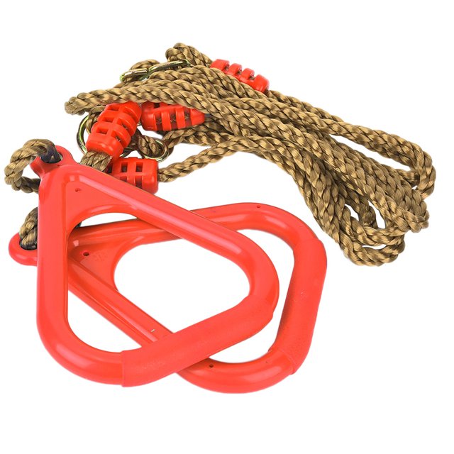Un par de columpios de plástico ajustables para niños, gimnasio, ejercicio físico, deportes, anillo colgante con cuerda roja