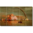 thumbnail image 1 of Ceramic Tile Mural-William Bradford Waterfront Painting 383. 60" w x 36" h using (15) 12 x 12 ceramic tiles, 1 of 3