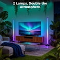 thumbnail image 5 of Maylit ICRGB Corner Floor Lamp, 2 Pack Smart LED Floor Lamps with App & Remote Control, Music Sync, 16 Million Colors, Auto Timer, Modern Ambient Standing Light for Gaming Room, Living Room, Bedroom, 5 of 7