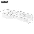 thumbnail image 2 of 144" Modular Sectional Sofa with Two Chaise Lounges, Upholstered 5-Seater Cloud Couch with Back Pillows, Free-Combination Sofa Couch for Living Room, Black, 2 of 9