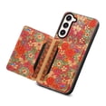 thumbnail image 5 of for Samsung Galaxy S23 Plus Luxury Premium PU Leather + TPU Case with 3 Card Slots, Kickstand Back Case Floral Pattern Skin-Friendly Shock-resistance Cover for Samsung Galaxy S23 Plus, Summer, 5 of 6