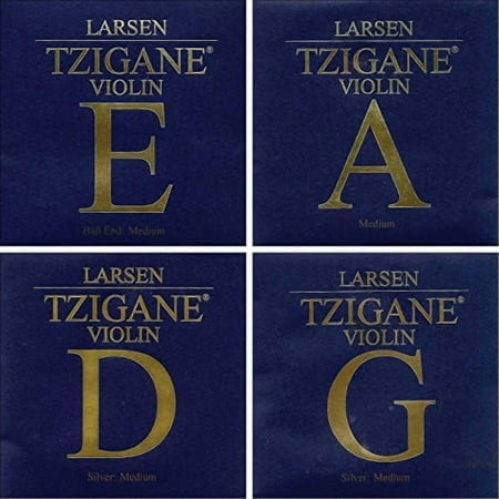 Larsen Tzigane 4/4 Violin String Set - Medium Gauge with Ball-end E$$Music