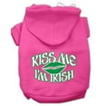 thumbnail image 1 of Kiss Me I'm Irish Sweat à Capuche pour Animaux de Compagnie Imprimé Écran Rose Vif Taille Sm (10), 1 of 1